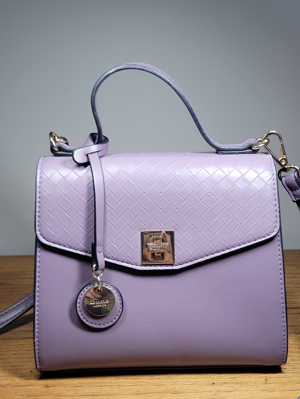 Dune London Purple Top Handle Bag w/ Adjustable Shoulder Strap Interior Pocket - Picture 5 of 12